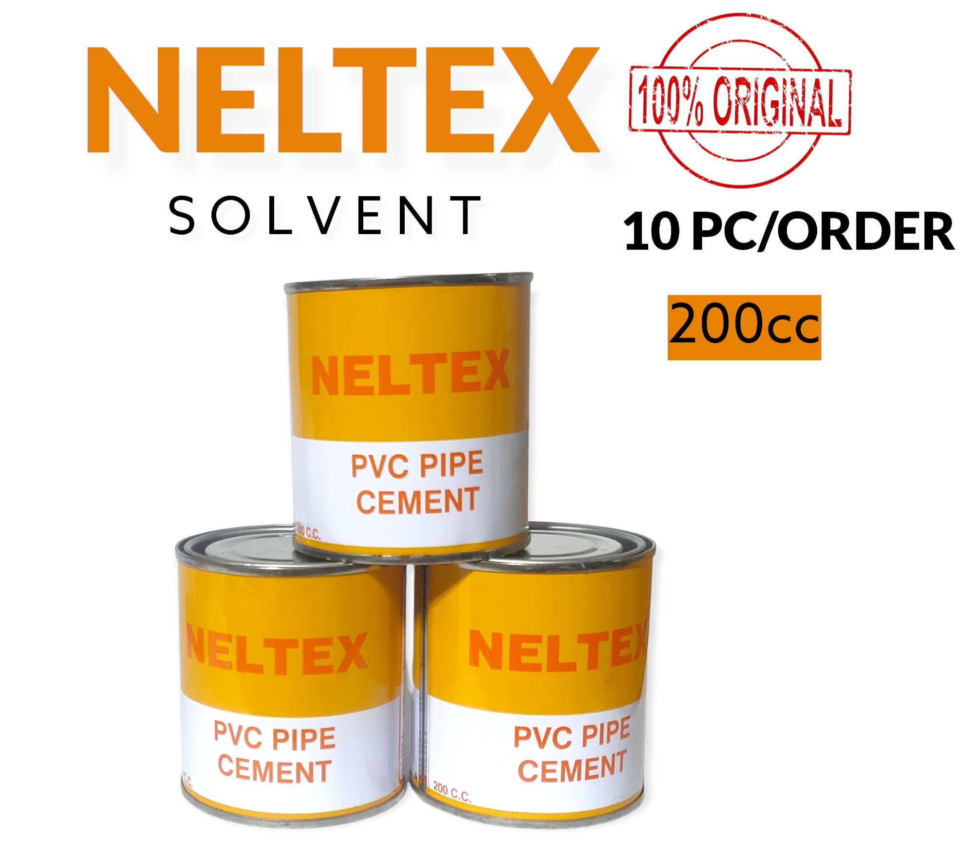 NELTEX PVC PIPE CEMENT (100, 200, 400cc) 10PCS/Order Lazada PH
