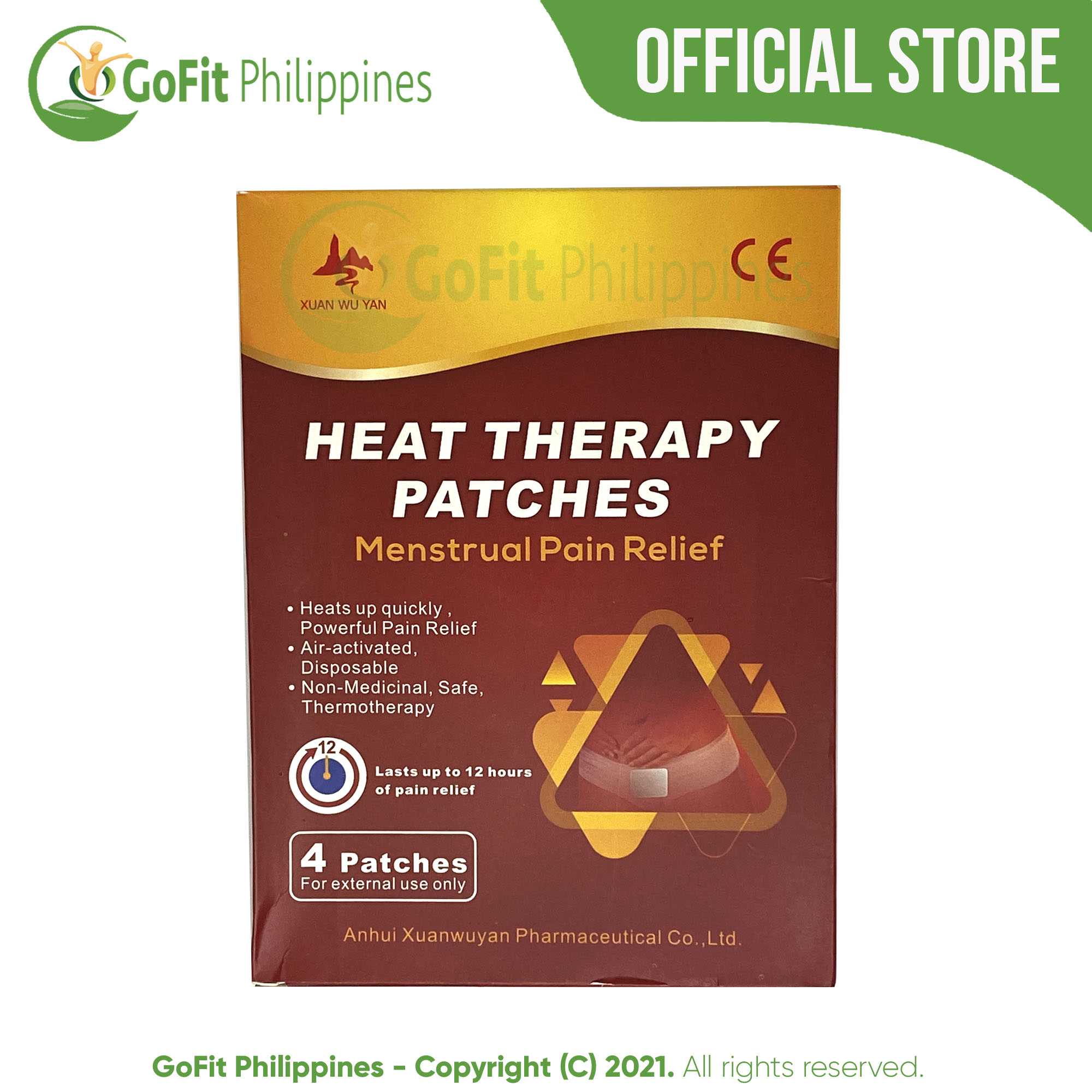 GOODBYE CRAMPS! 4 PATCHES MENSTRUAL PAIN HEAT RELIEF PATCH