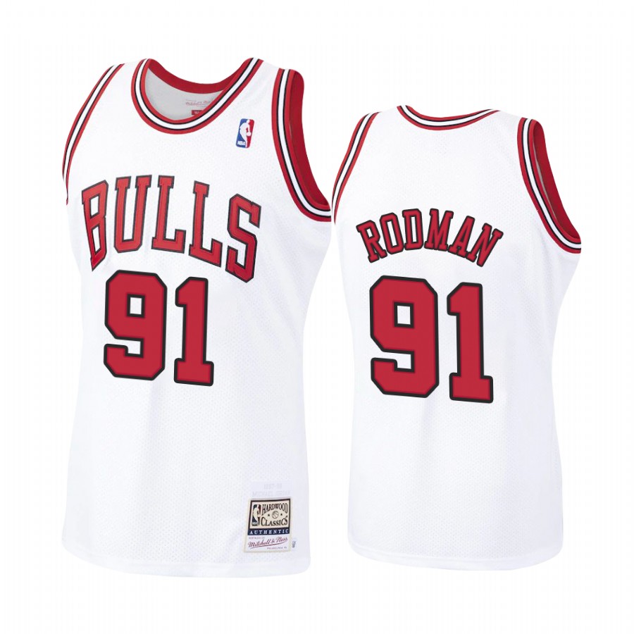 Chicago Bulls Dennis Rodman #91 Nba Great Player Throwback White Style Polo  Shirts - Peto Rugs