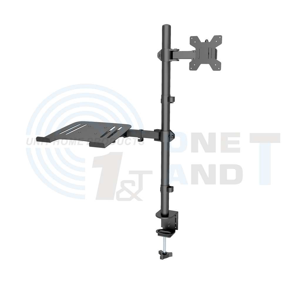 Dual Monitor Stand Adjustable Height Monitor Desk Mount Rotatable