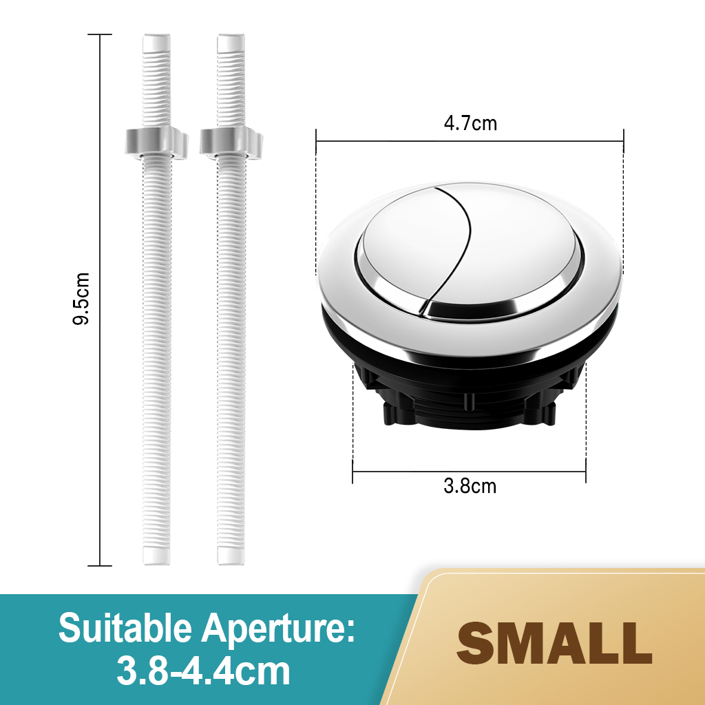 【FOJO】Plastic Dual Flush Toilet Water Tank Push Button With 2 Rods for ...