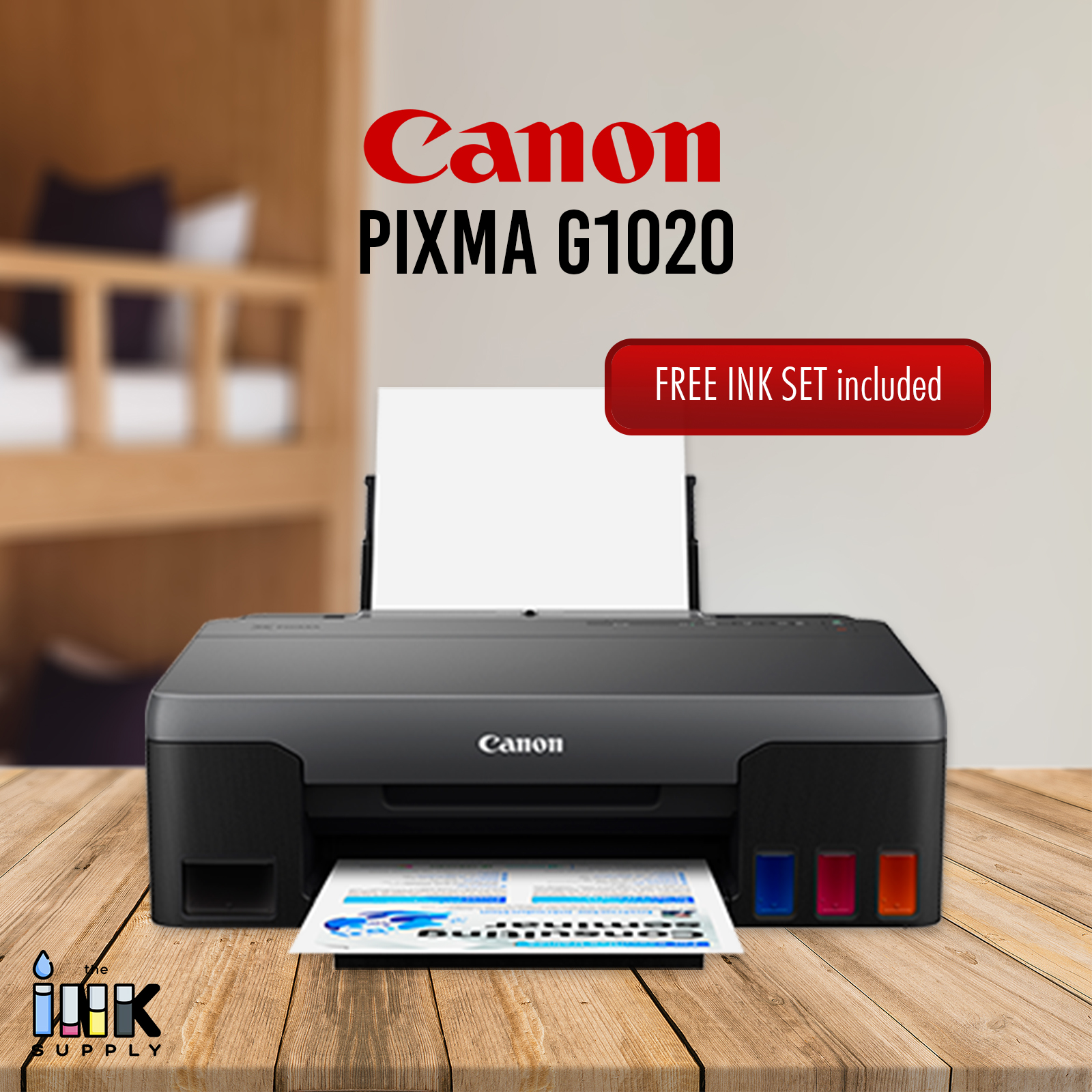 Canon Pixma G1020 Printer With Free Ink Low Cost Affordable Continuous Ink Refill Fast Cost 2883