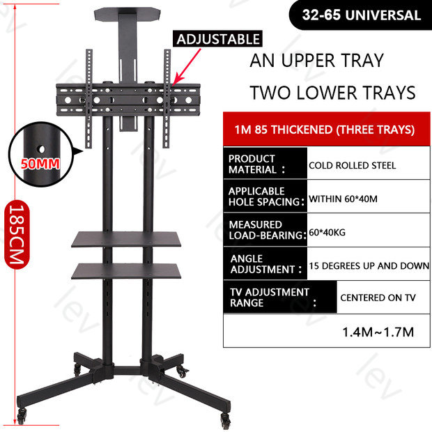 3280 Inch Removable TV Stand 360 Degree Rotation Floor TV Carts with