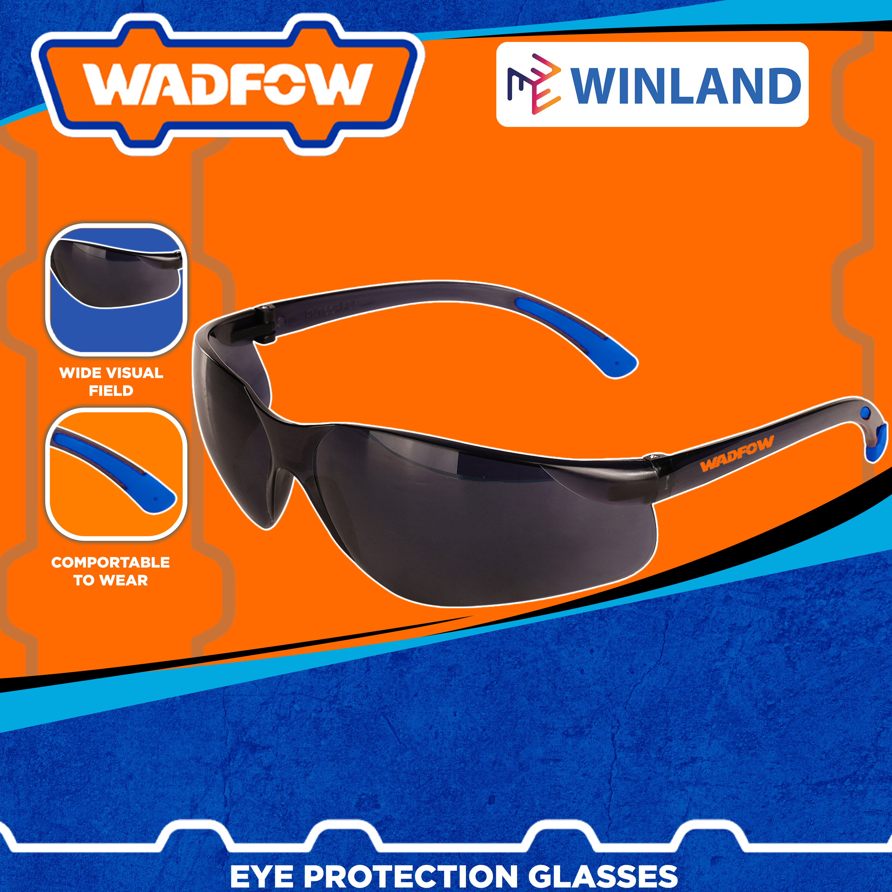 WADFOW by Winland WSG3808 Safety Goggles for eye Protection Glasses