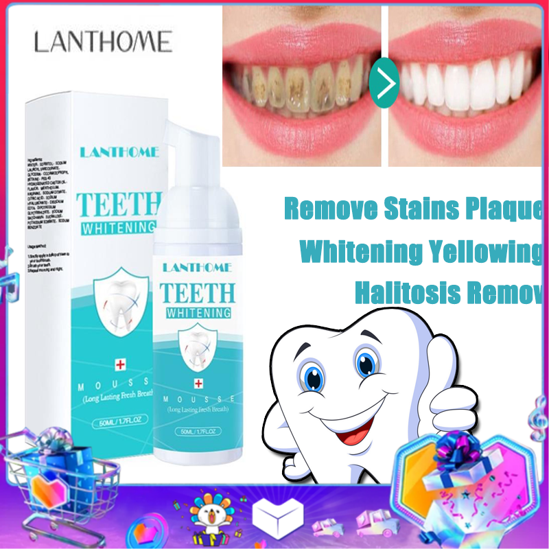 LANTHOME Teeth Whitening Mousse ToothCleaning Whitening Yellowing and
