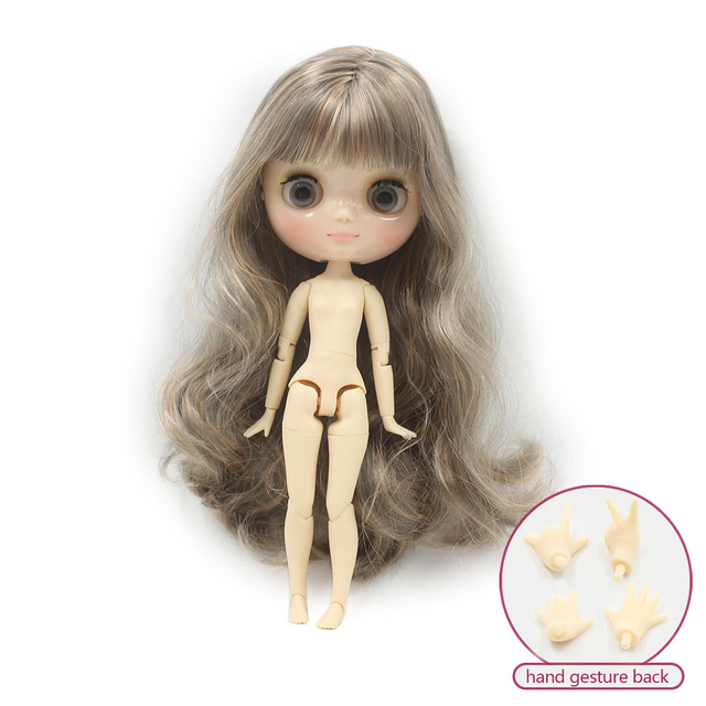 Middie blyth nude doll 20cm joint body Frosted or glossy muñeca 1/8 bjd kawaii 