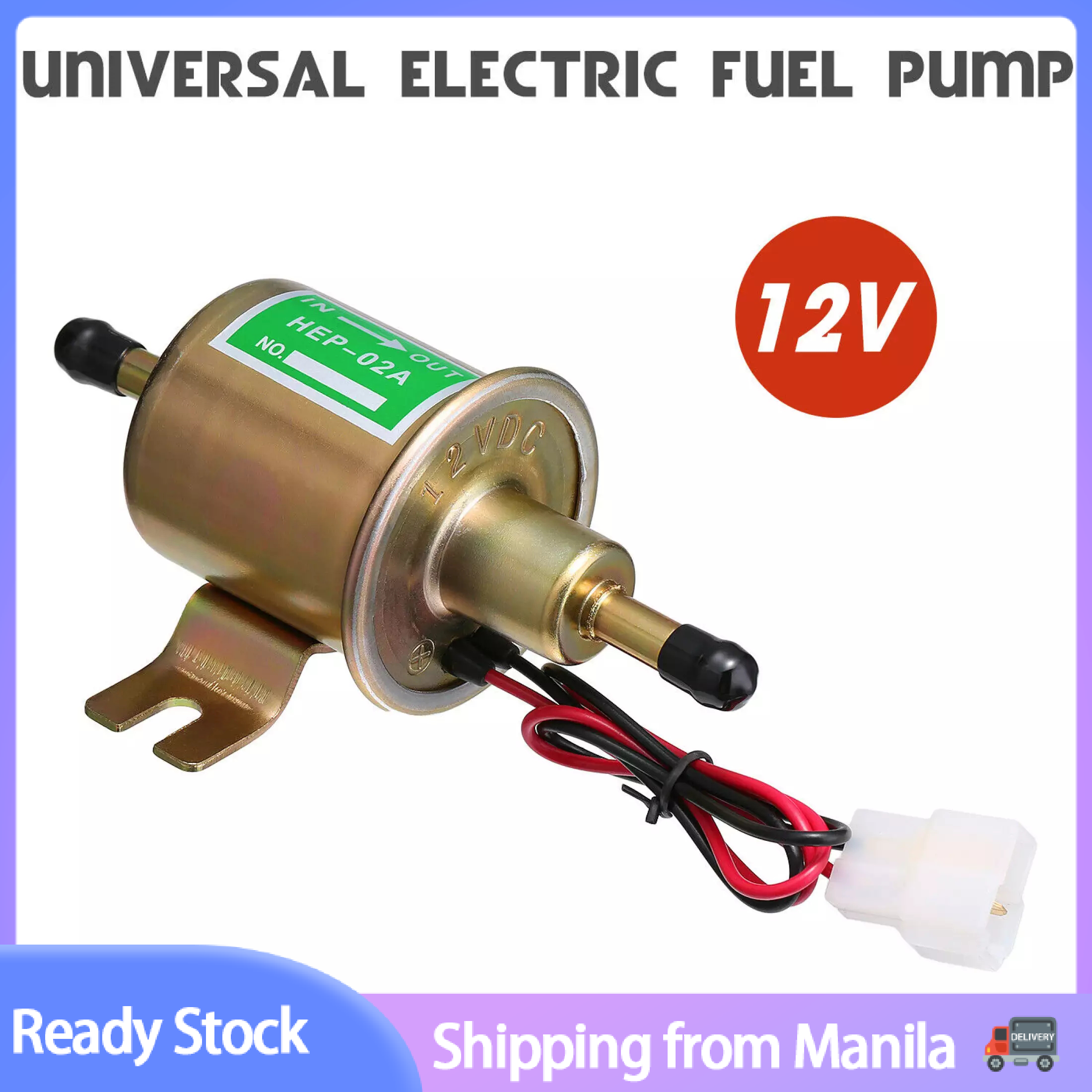 Electric Fuel Pump 12V HEP-02A Low Pressure Bolt Fixing Wire