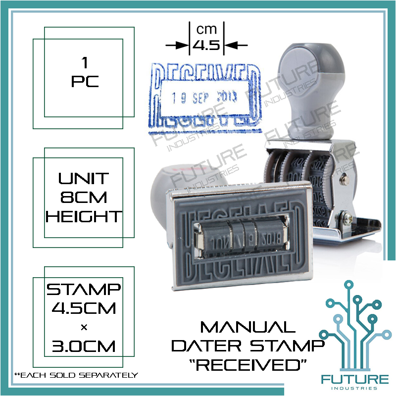 Stamp and Sign Rubber Numberer Dater Stamp 6 Digits 7 Digits 8 Digits Dater Paid With Date