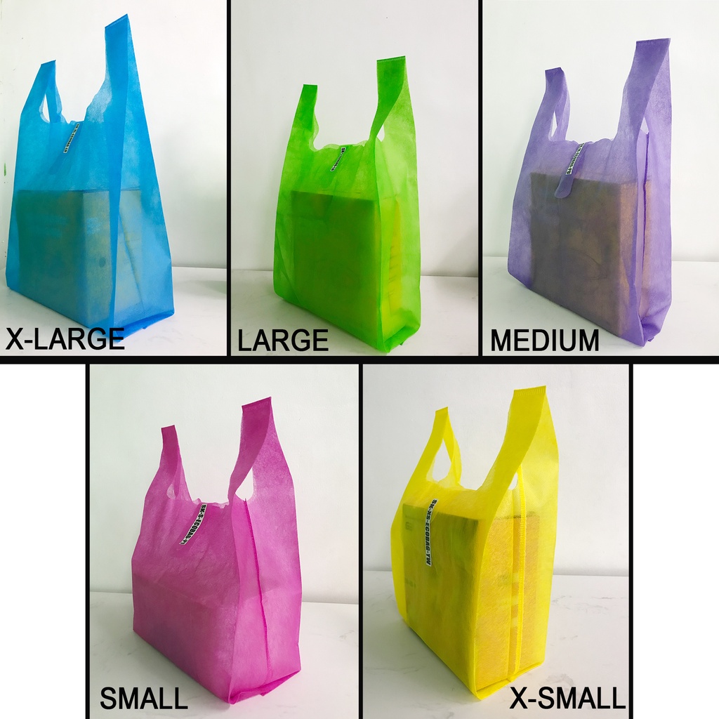 50Pcs Sando Eco Bag 5 Size Plain Reusable Shopping Tote Handbag Non-wo –  Steve Kyle Marketing