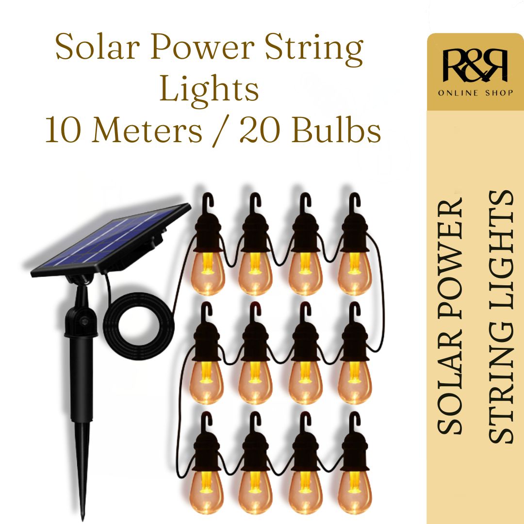 STRING LIGHTS SOLAR POWER OUTDOOR, Hanging String Lights Solar Powered