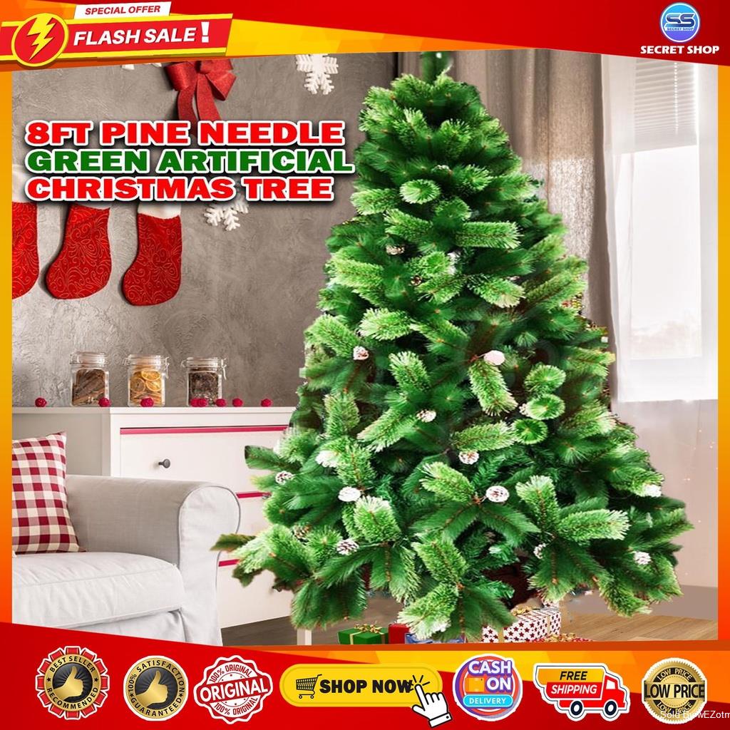 【wEZotmLa】Original 8ft Pine Needle Green Artificial Christmas Tree Xmas