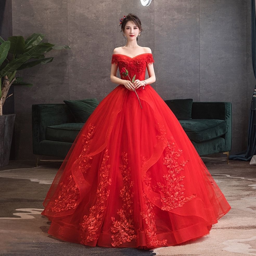 Debut Red Gown Free crown | Lazada PH