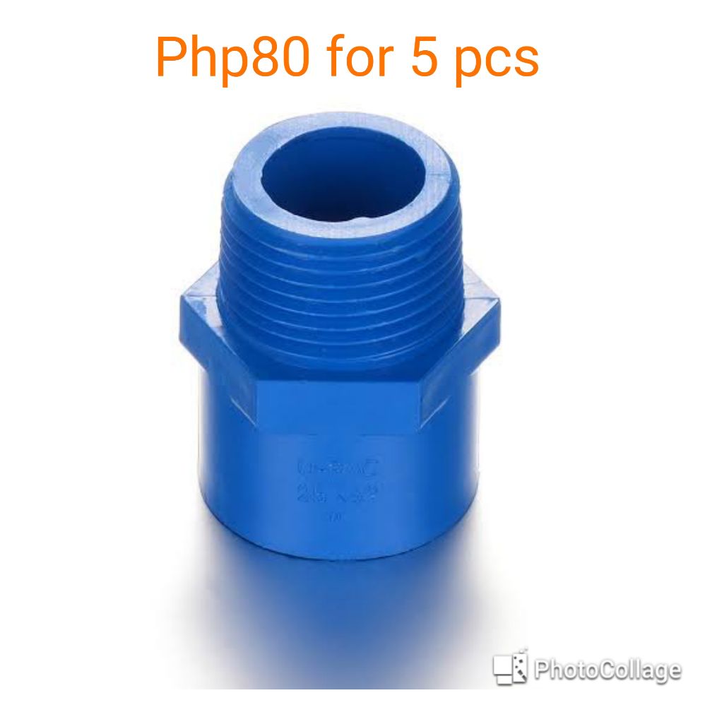 PVC BLUE FITTINGS MALE ADAPTOR 1/2 " (5 pcs) Lazada PH