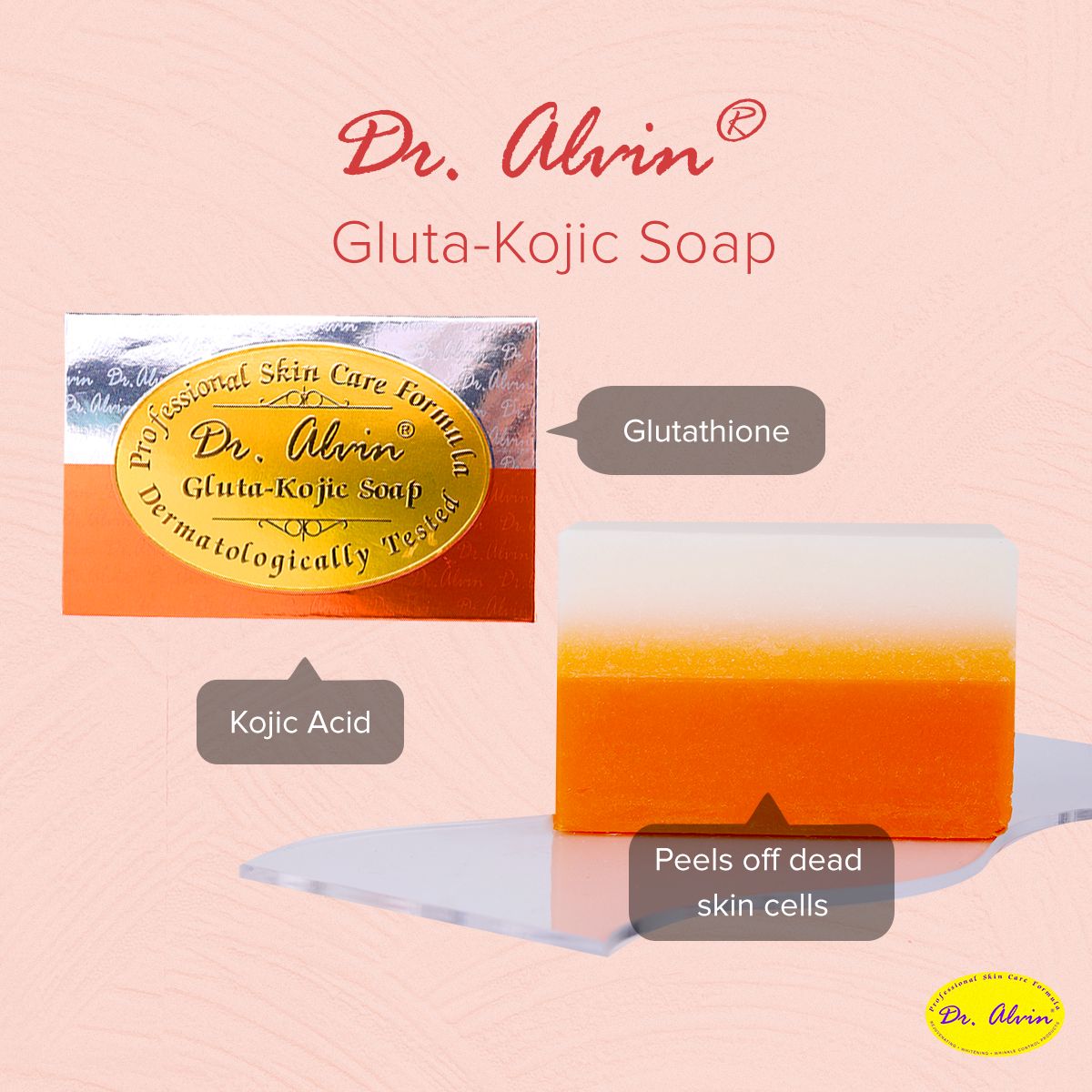 dr alvin glutathione soap Dr Alvin Gluta Kojic Soap 135g Moisturizing Brightening Soap Kojic Acid  Skin Care Soap - Lazada