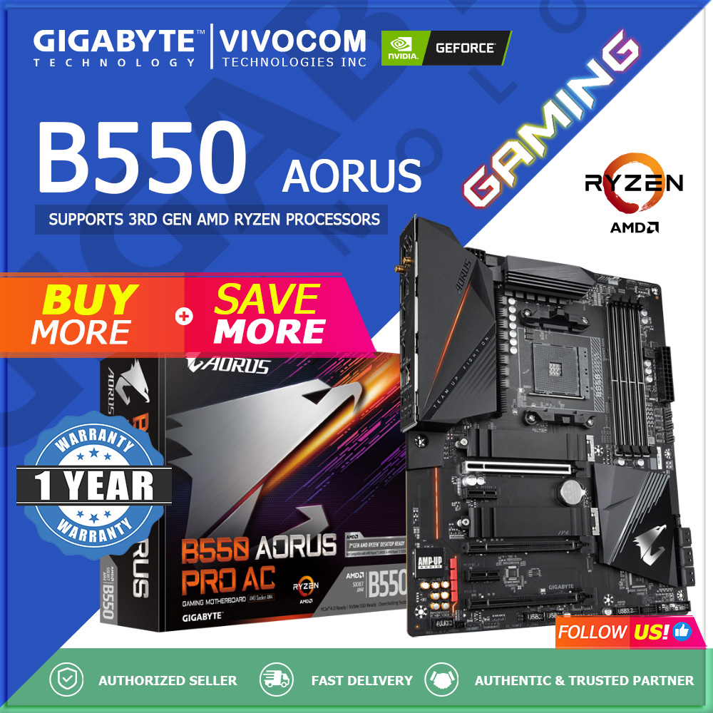 GIGABYTE B550 AORUS PRO AC AM4 AMD B550 ATX Motherboard Lazada PH