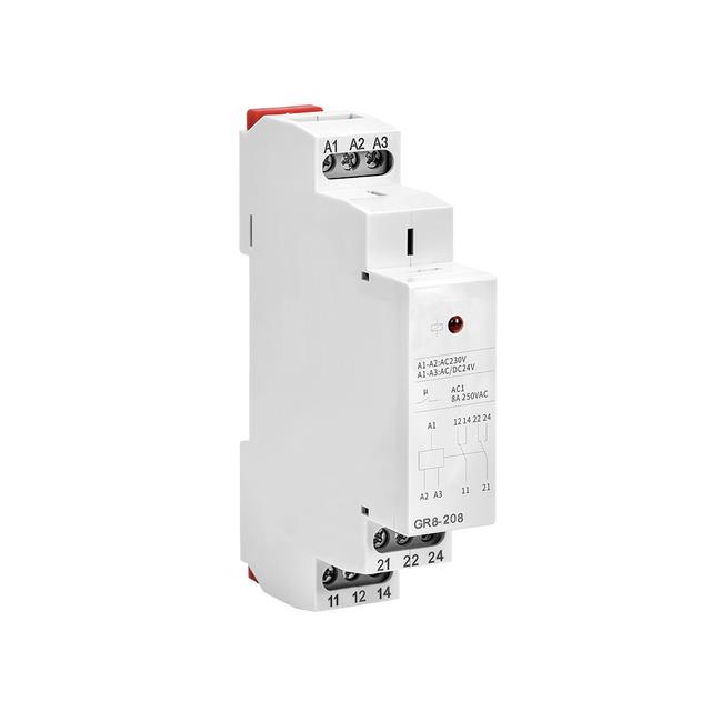 ABS Intermediate Relay DIN Rail 35mm LED Indicator Light Portable Detachable Professional Office