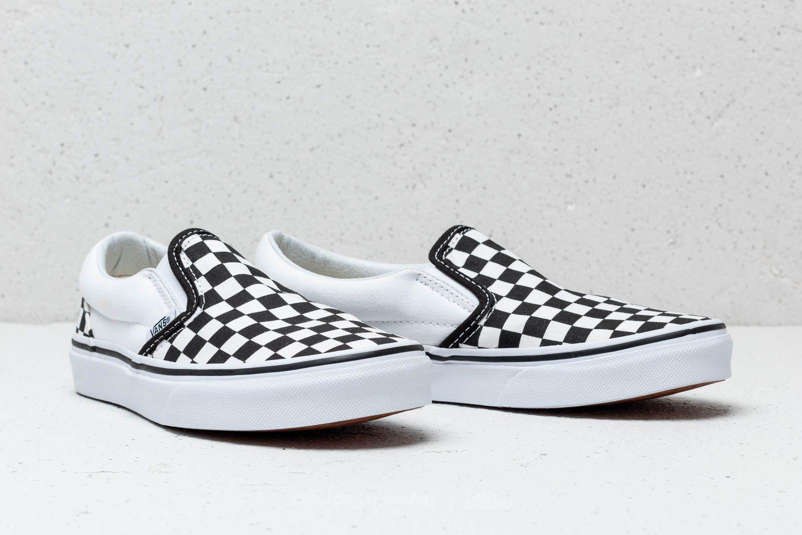 checkerboard vans white