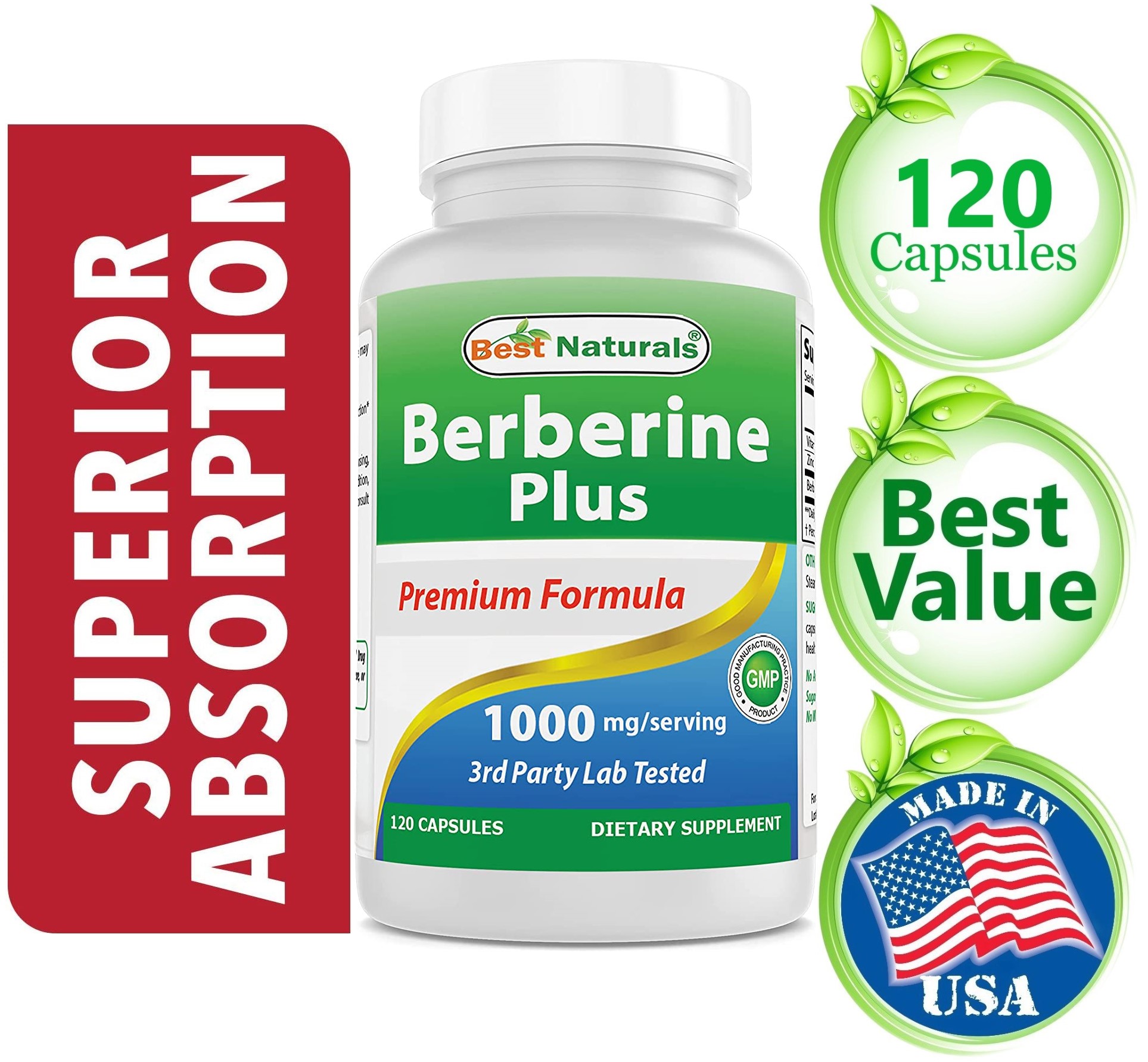 Berberine 120 Or 60 Caps Enhanced Absorption For Lower Blood Sugar   E87ddb501620cac0393d93ad51cff241 