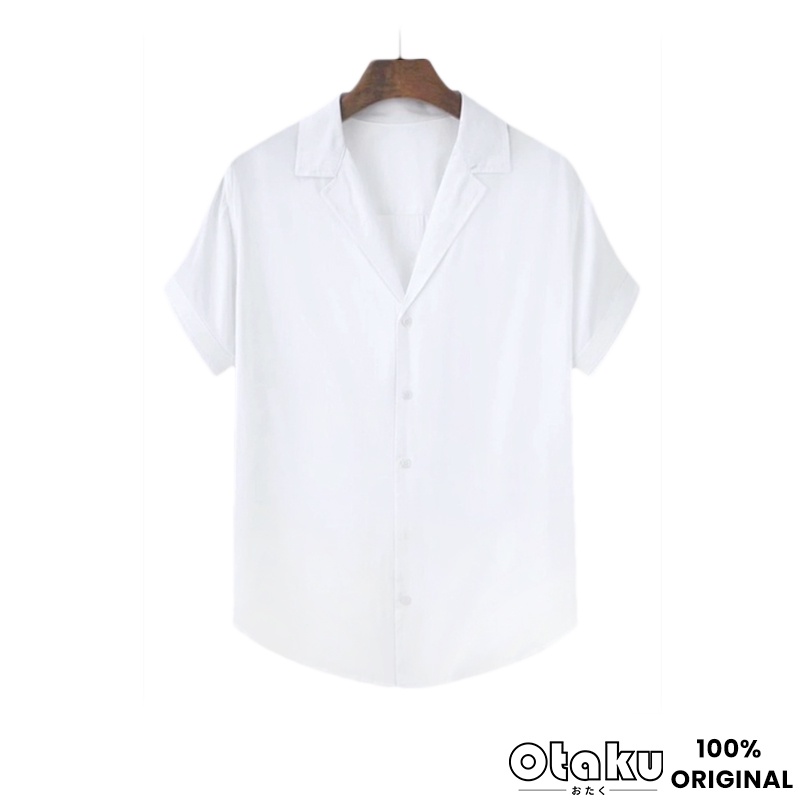 OTAKU Polo Shirt For Men Lapel Neck Short Sleeve Korean Style Fashion ...