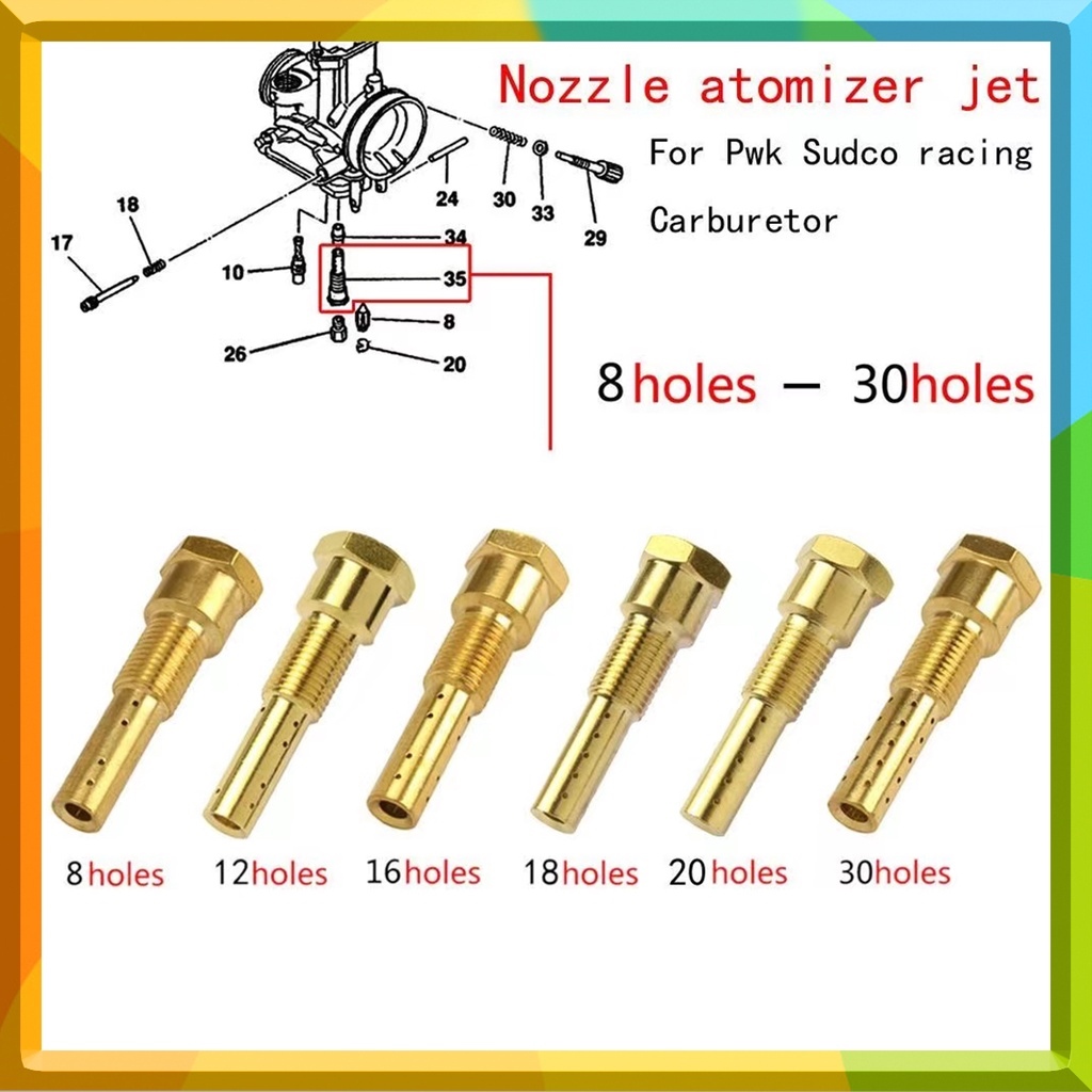 30Holes Carburetor Nozzle Atomizer Jet Jetnozzle 8/16/30 Holes for