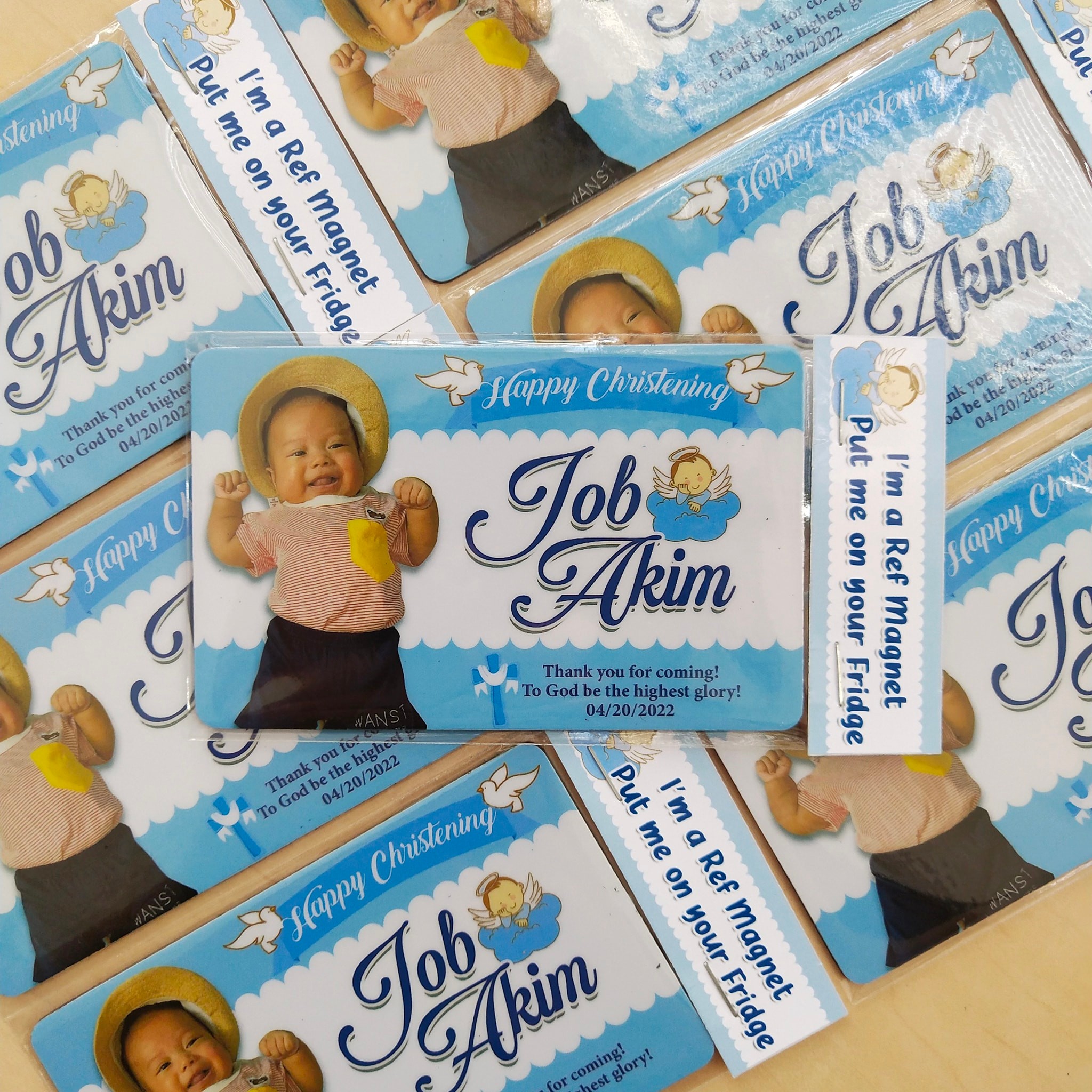 Baby Boy Ref Magnet Souvenir Christening Ref Magnet Souvenir