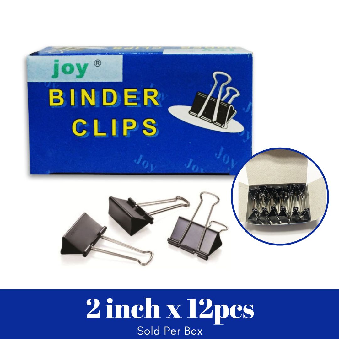 Black Metal Paper Binder Clips with different Sizes Sold Per Box