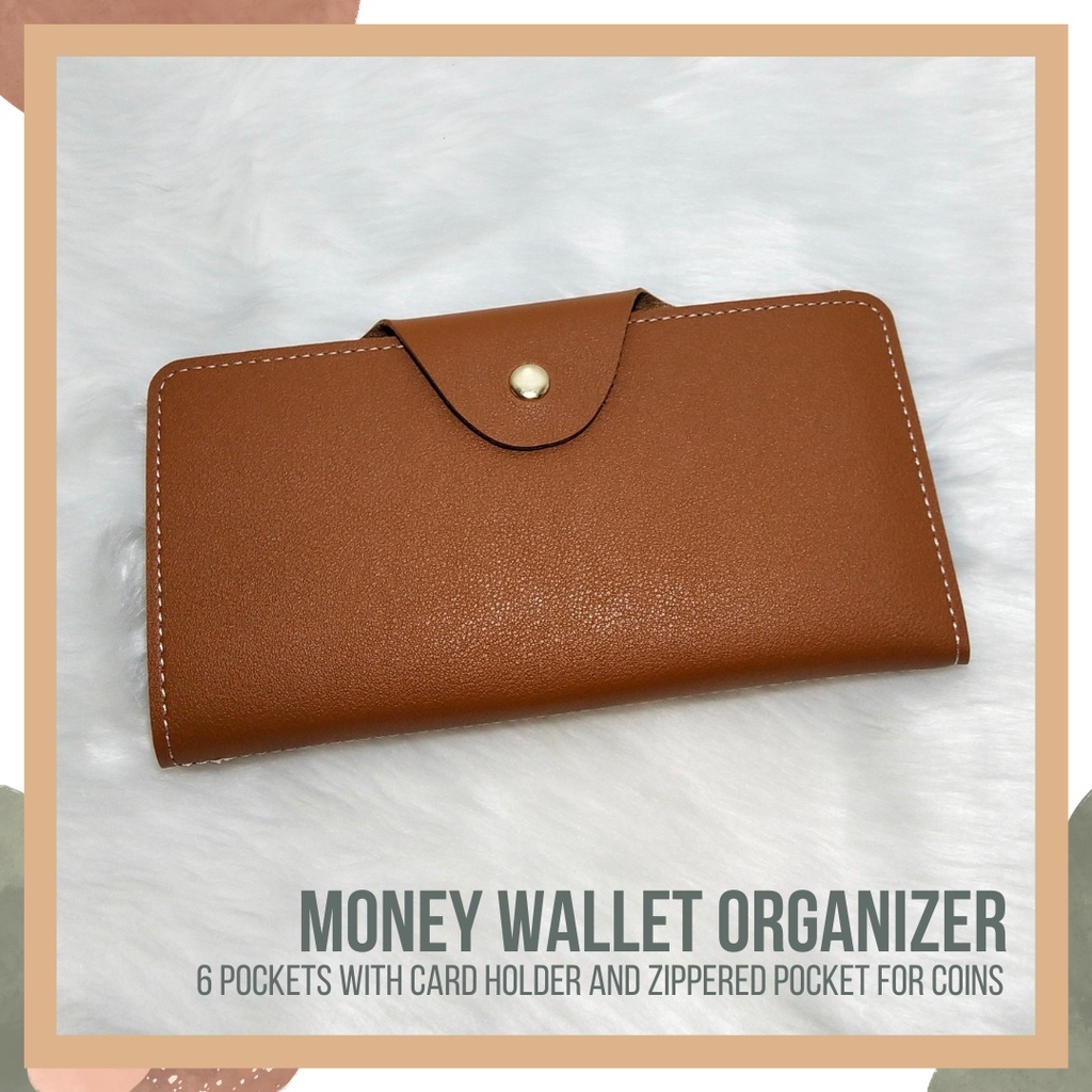 Money Wallet Money Organizer For Cash With 6 Zippered Pocket - Temu