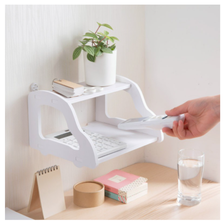 12 NOON Wall Storage Rack Display Holder Double Floating Wall Mount