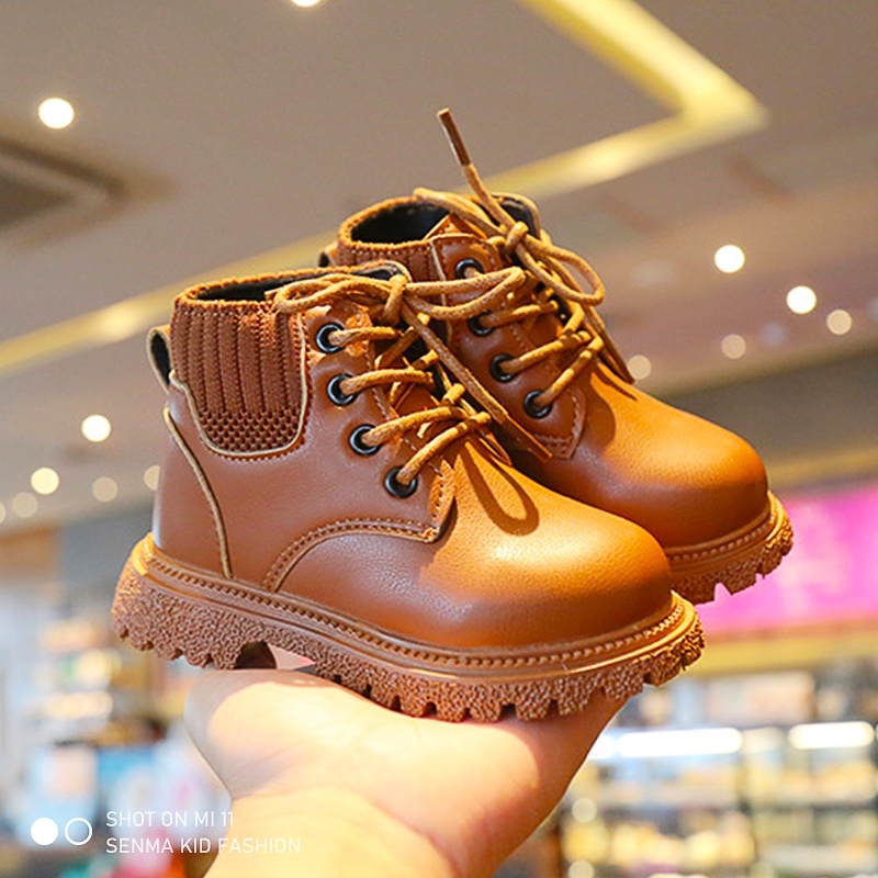 free shopping SENMA Boots For Kids Girls Korean Shoes Boys Boots Rubber