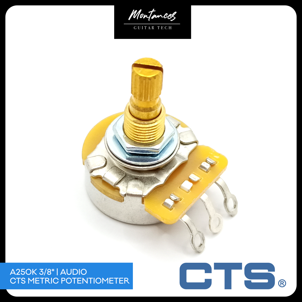 CTS® Metric 9.5mm standard length Full Size Potentiometer for guitar