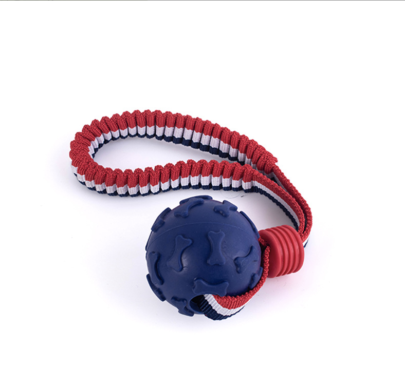 PrimePets Dog Training Ball on Rope, 2 Pcs Solid Rubber Rope Ball, Tug Ball  Toy for Medium and Small Dog, Tough Rope Toy, Non-Toxic and Durable Dog