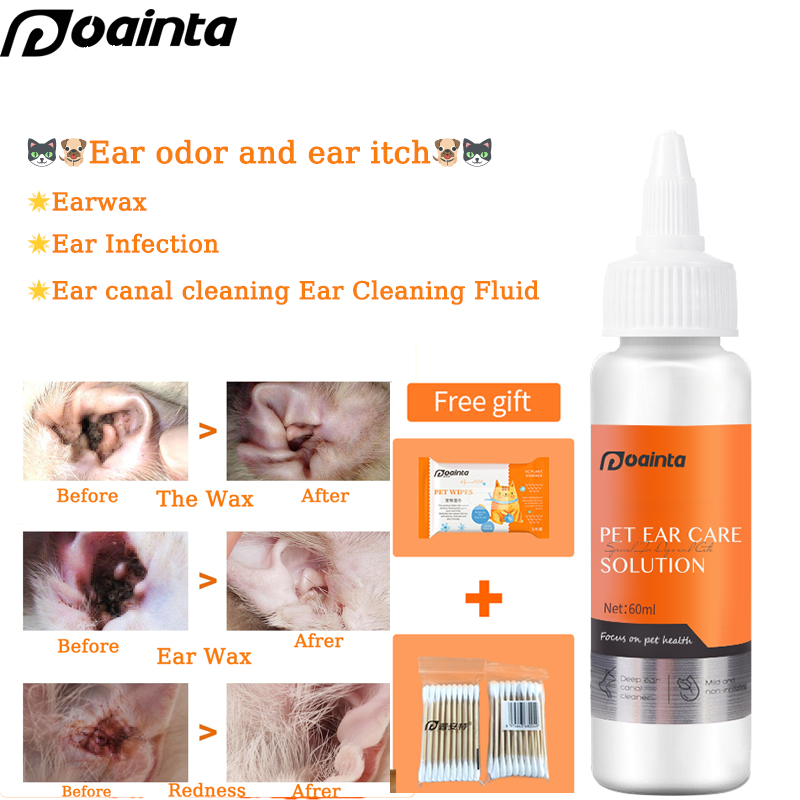 Puainta 1pcs Ear Cleaning Fluid Pet Ear Care Solution Ear Cleaner