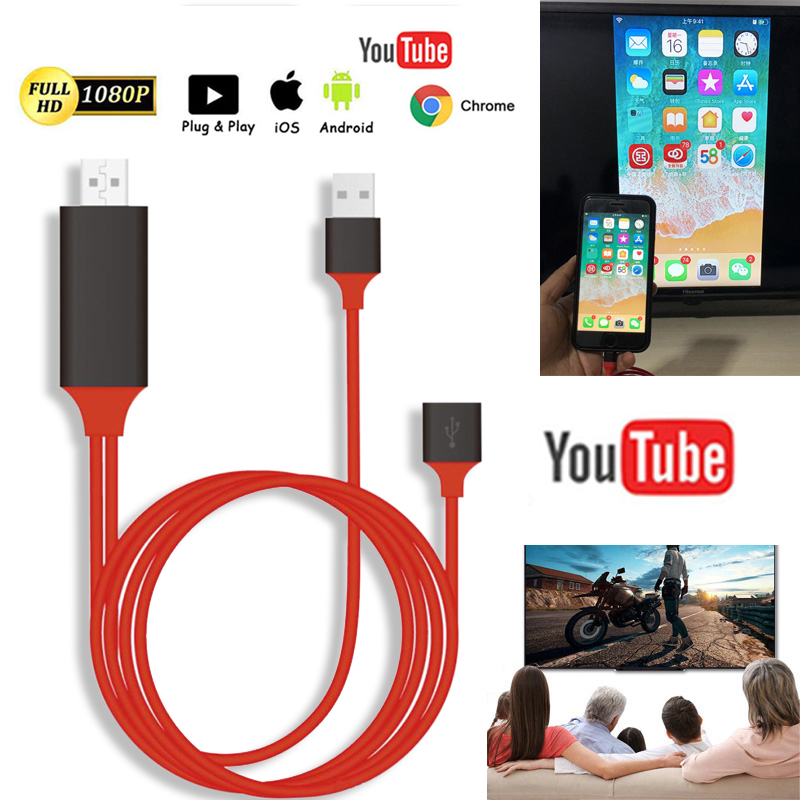 Chromecast for TV Hdmi Phone to Tv HDMI High-definition HDMI Mirroring Cable Stick Phone TV HDTV Adapter Media Streamer for iP-hone / 11 / / Samsung Android Micro