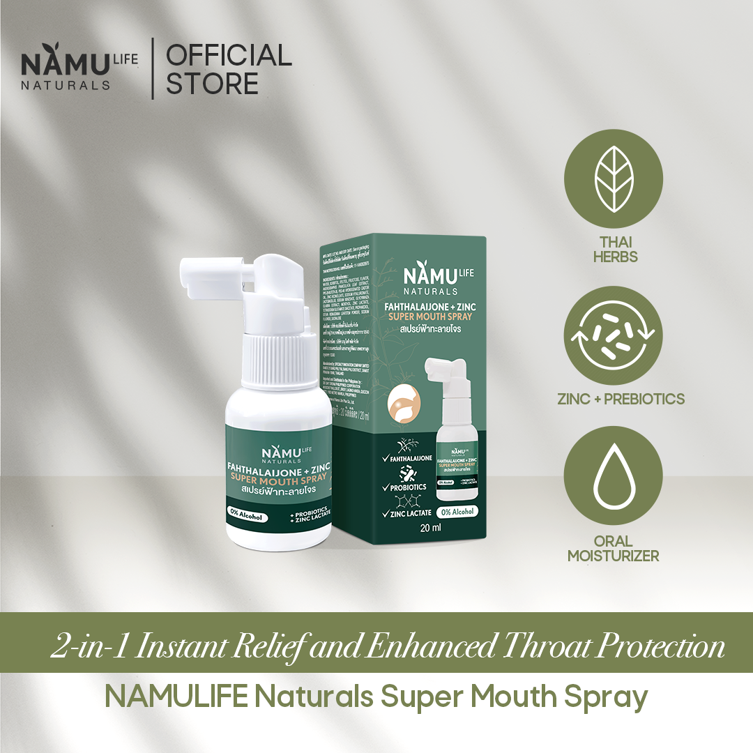 NAMULIFE Naturals Fahthalaijone+Zinc Super Mouth Spray (Sore Throat