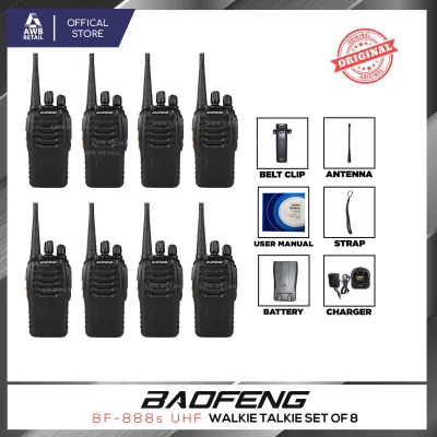 Baofeng/Platinum BF-888s Walkie Talkie Portable Two-Way Radio UHF Transceiver Set of 8