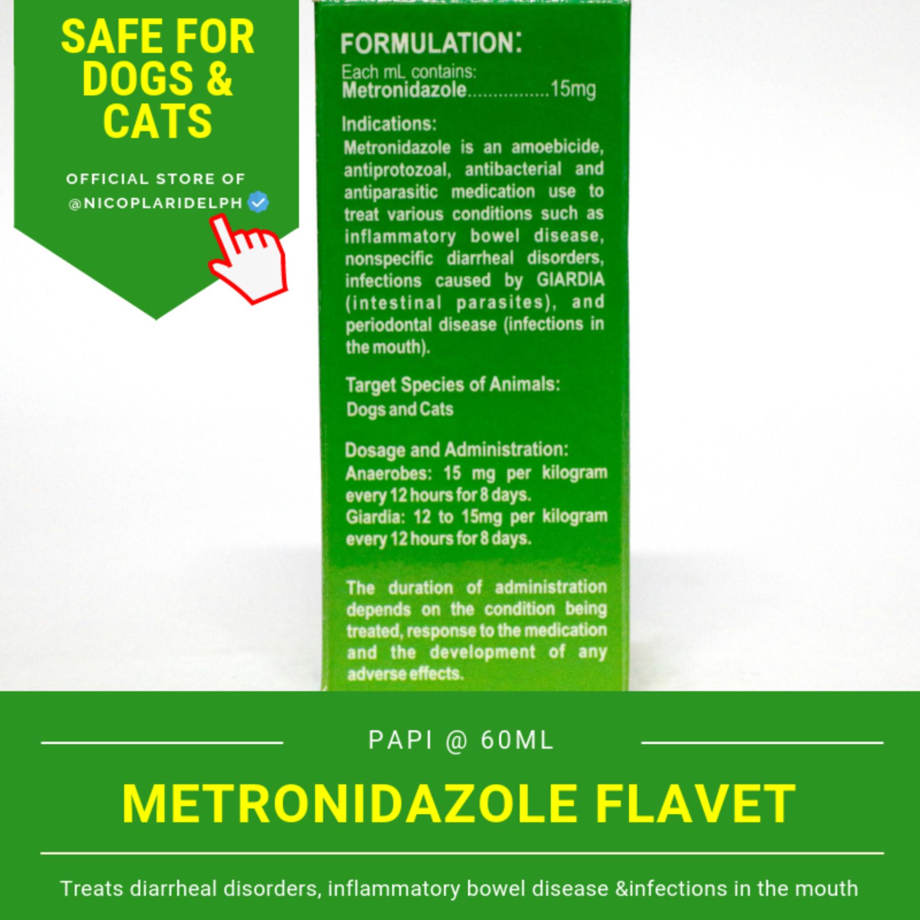 Papi Flavet Metronidazole for dogs and cats (60ml) review and price