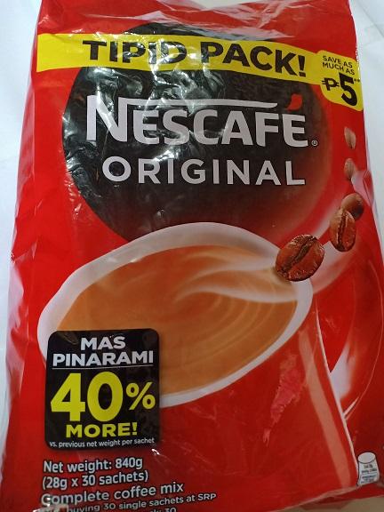 Nescafe - Original Coffee Mix - Kapeng Pilipino - 30 Pack Sachet Servings -  840 G
