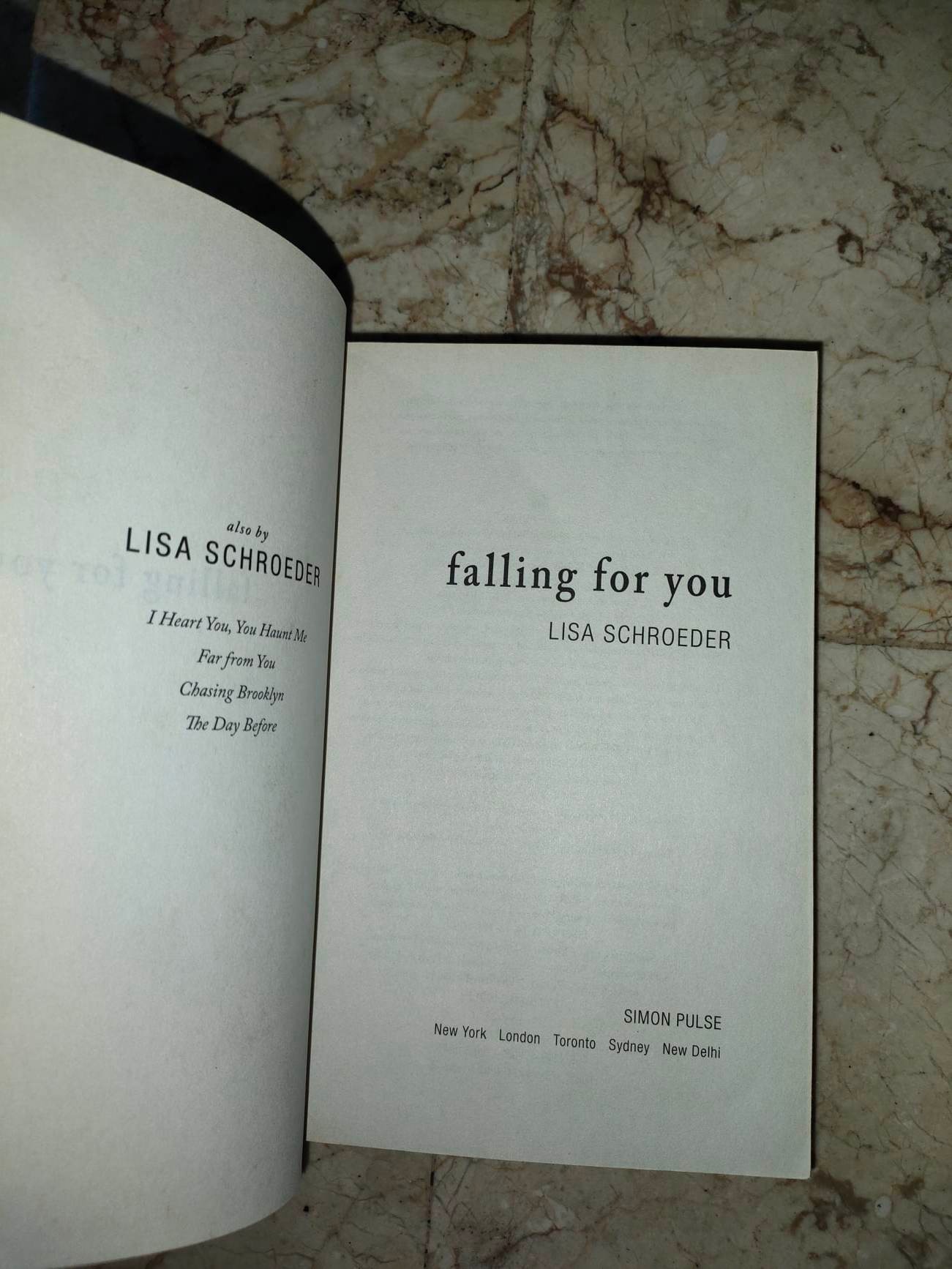 Paperback Falling For You by Lisa Schroeder Lazada PH