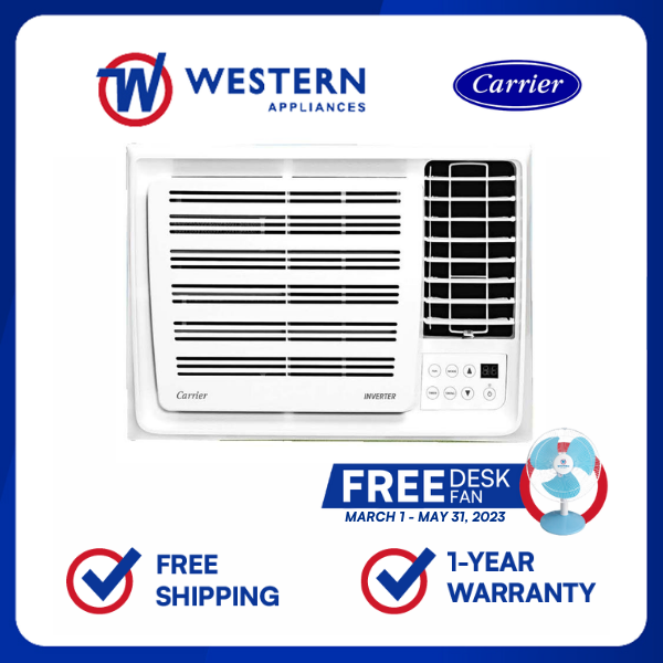 Carrier WCARH009EEVC2 1.0HP Compact Inverter, Window Type Air Conditioner Lazada PH