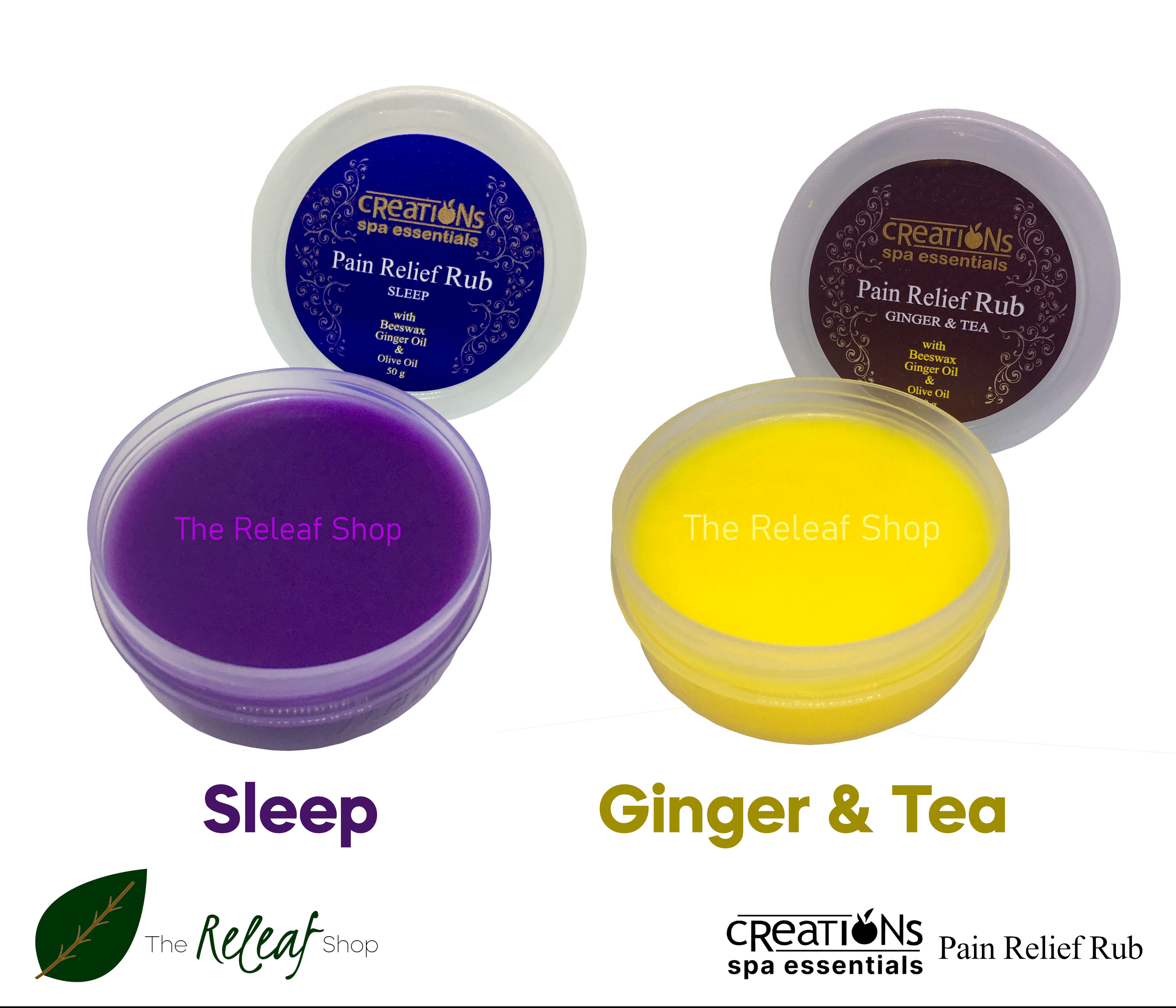 Creations Spa Essentials Pain Relief Rub - Sleep and Ginger & Tea