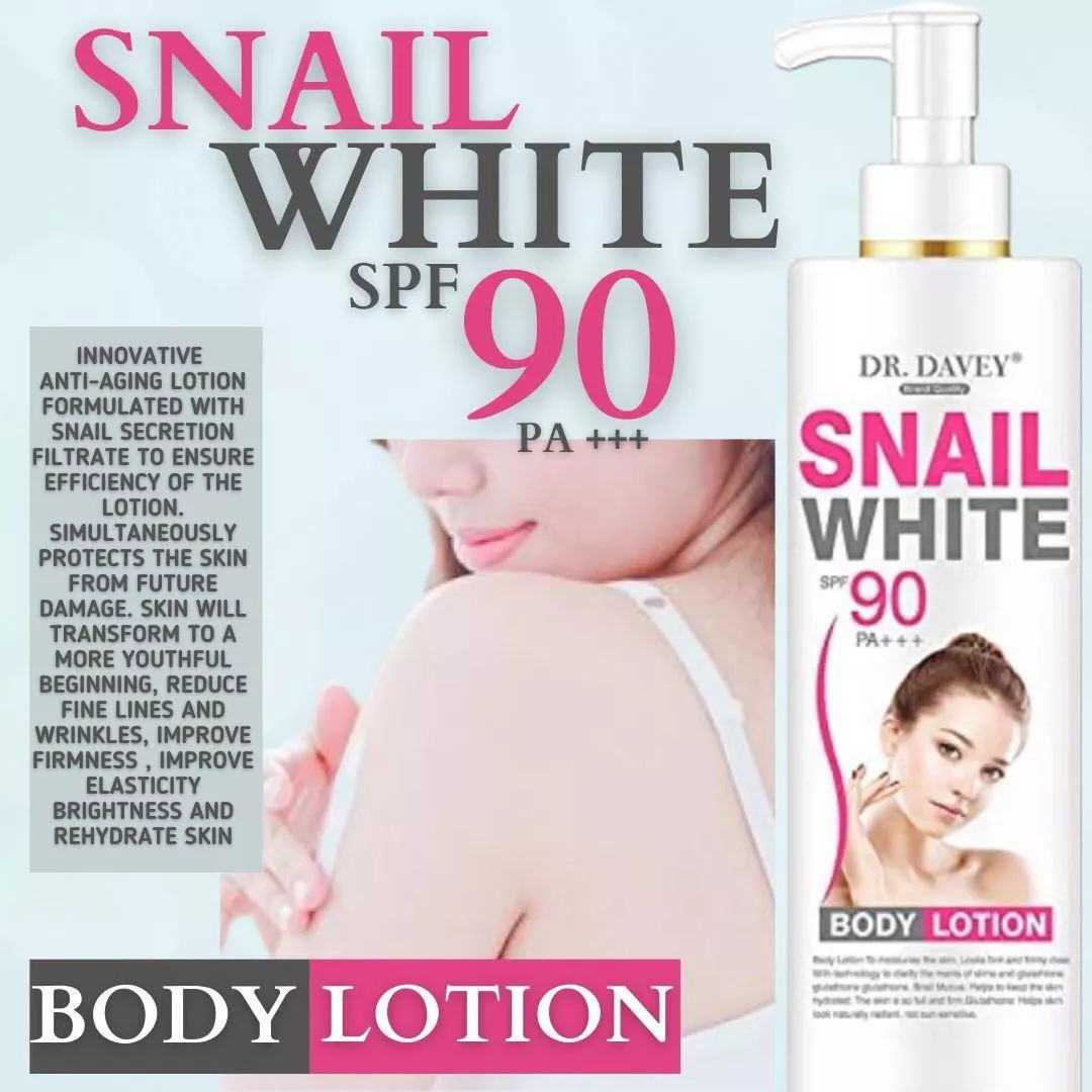 DR DAVEY SNAIL WHITE BODY WHITENING LOTION SPF50 SPF90++ INTENSIVE