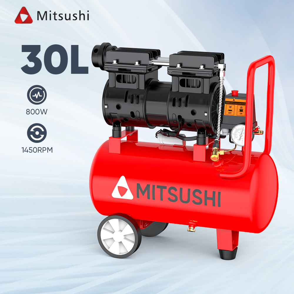 Mitsushi 50L/30L/24L/9L 2 In 1 Portable Air Compressor Heavy Duty with Air Tank Pure Copper No