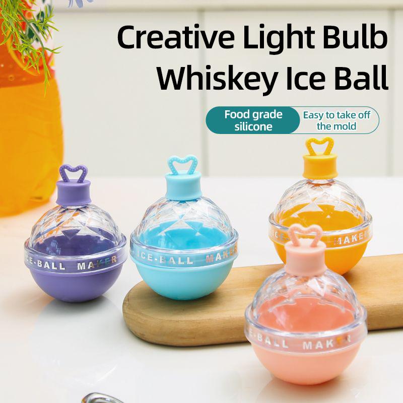 Light Bulbs Ice Molds, Ice Ball Maker, Whiskey Ice Mold, Silicone