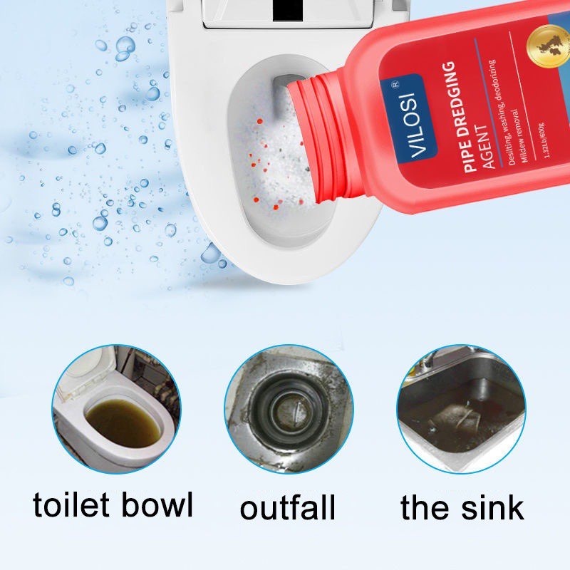 Drain declogger VELOSI 600g for toilet cleaner drainage clog remover