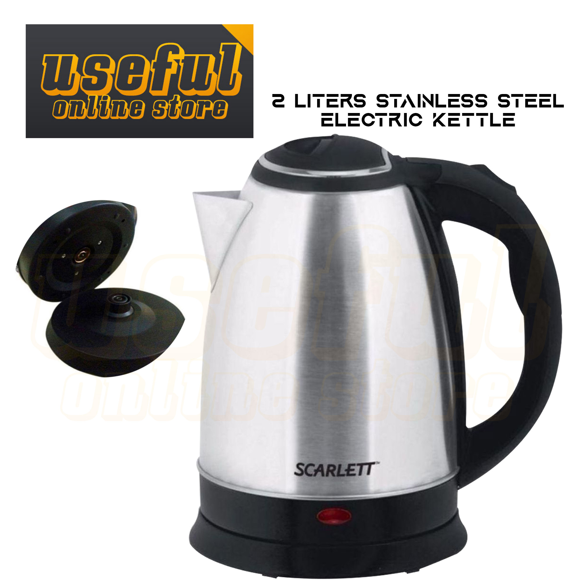 Useful Kitchen Electric Kettles 2 Liters Stainless Steel Electric