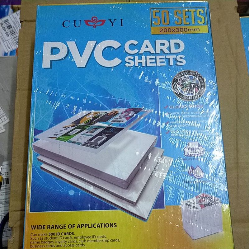 ☛CUYI PVC SHEETS FOR ID PRINTING 50sets♔ Lazada PH
