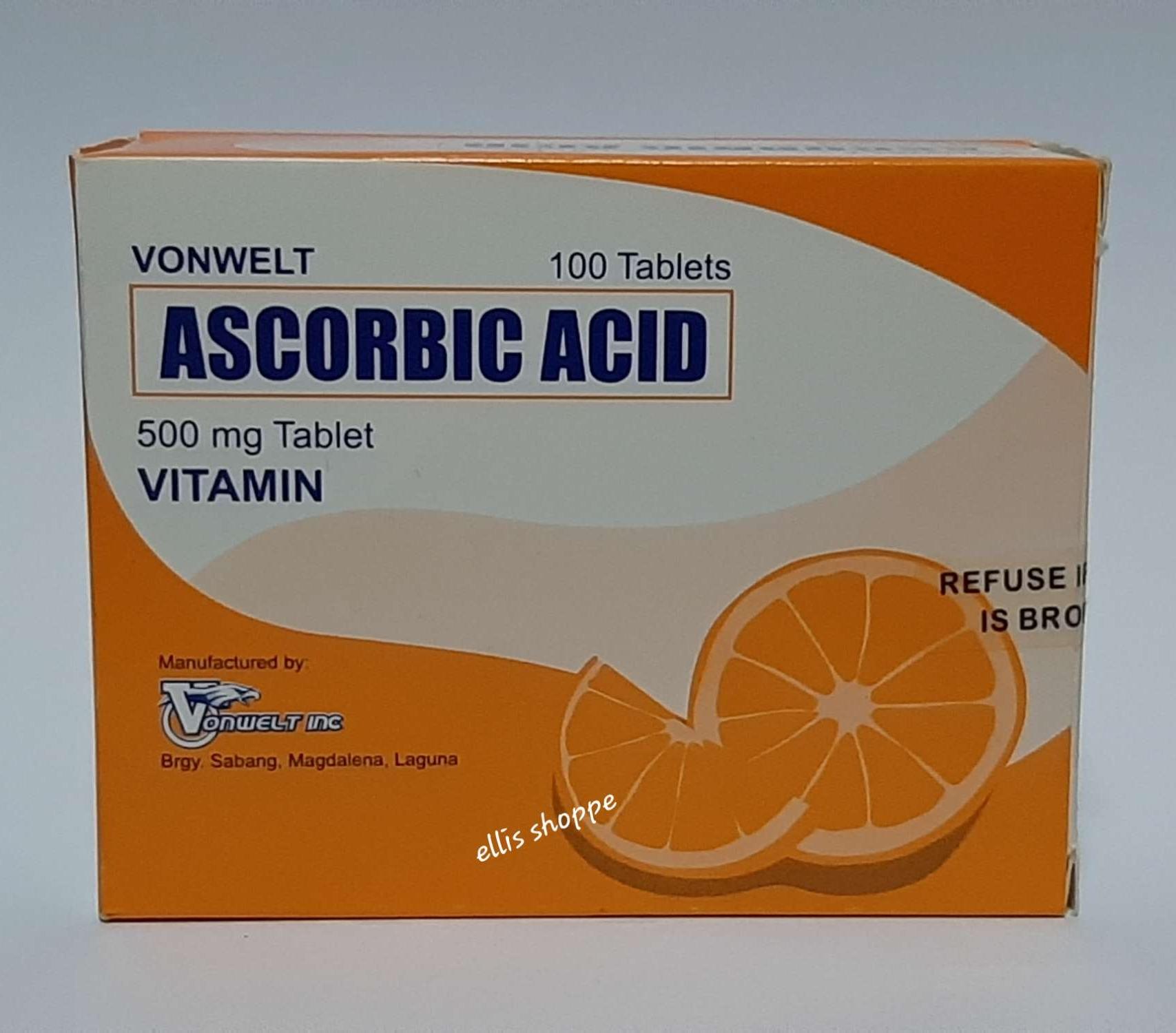 Vonwelt Ascorbic Acid 500mg Vitamin C 100 Tablets Lazada Ph