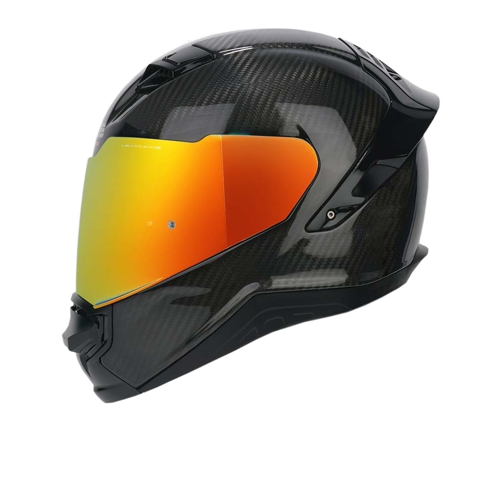Gille RRV1 Pure Carbon Solid Full Face Single Visor Motorcycle Helmet ...