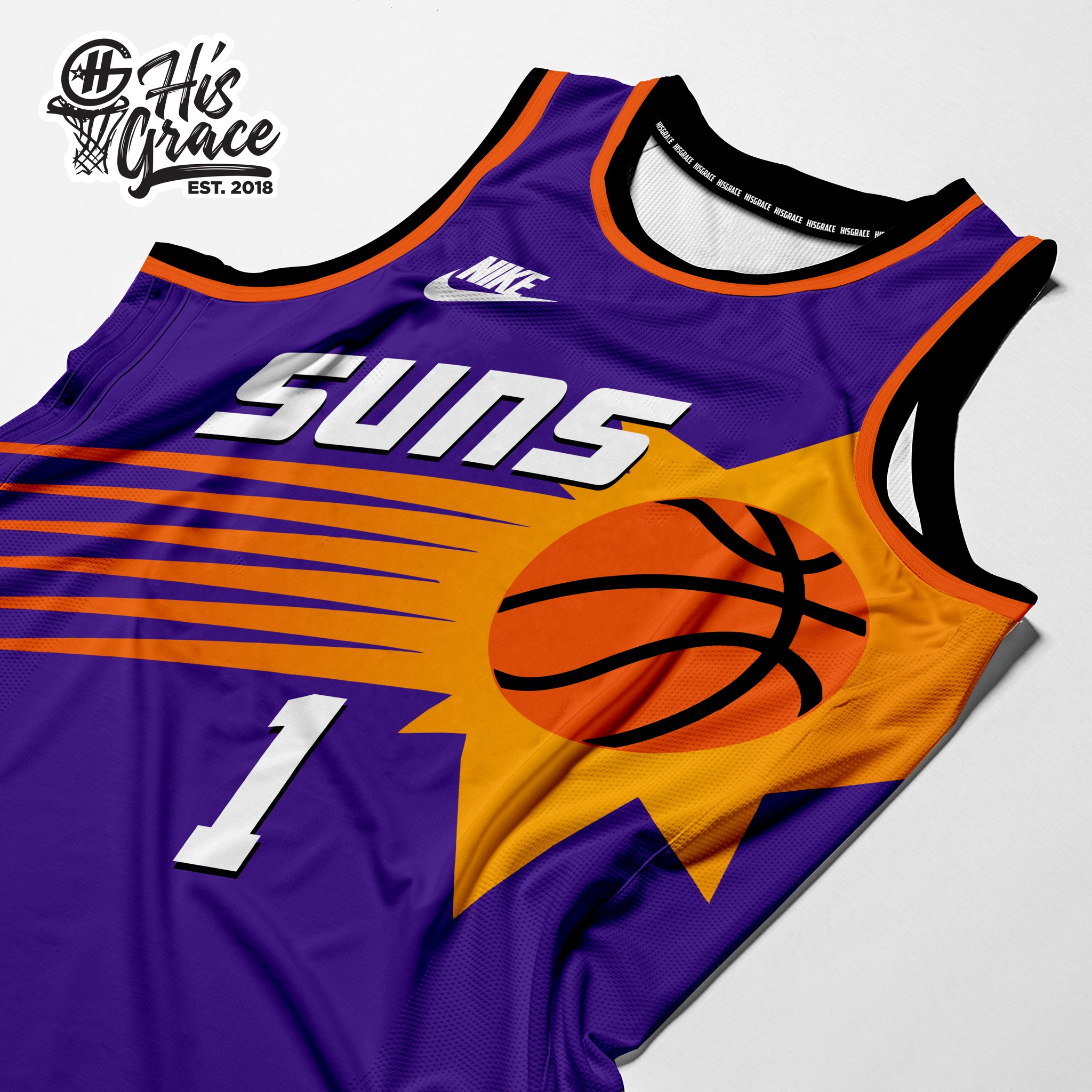 HISGRACE BASKETBALL JERSEY PURPLE BLACK