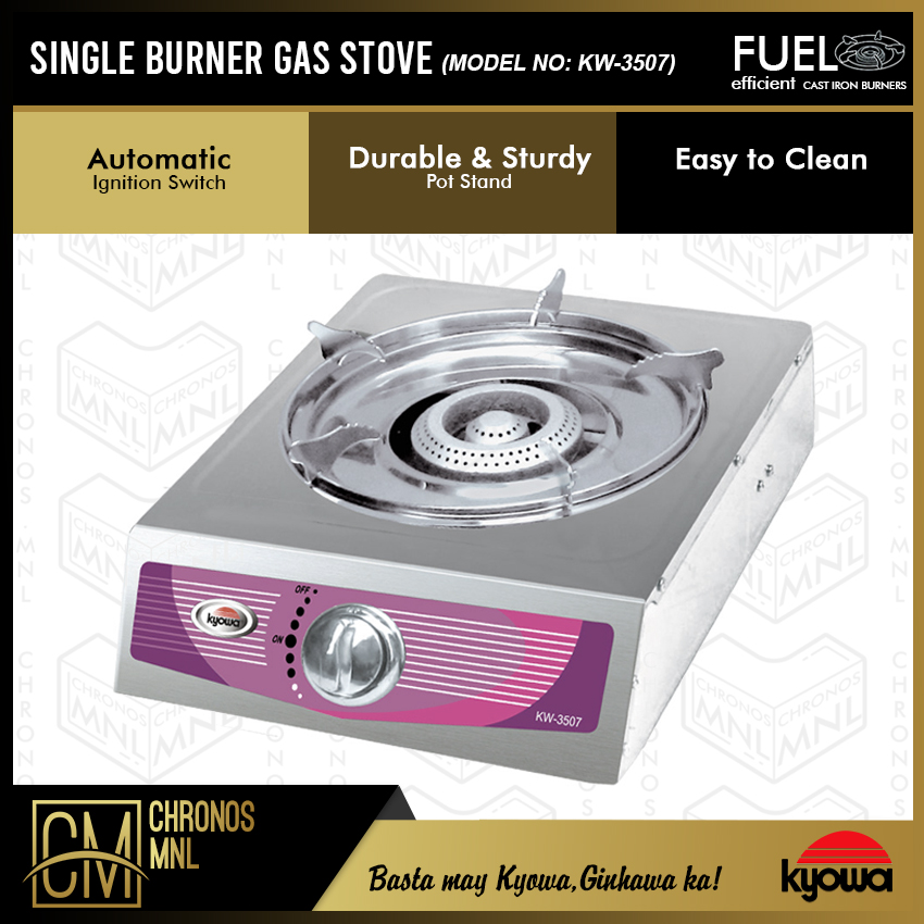 Chronos KYOWA Single Burner Gas Stove w/ Stainless Steel Body & Fuel